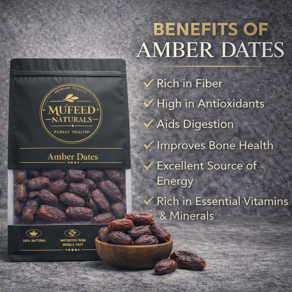Premium Amber Dates - Rich in Fiber & Natural Energy